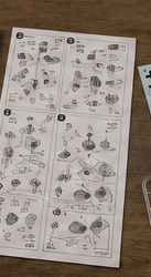 Scale model assembly instruction sheet